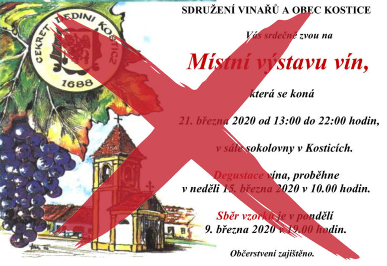 Košt vín Kostice 21.3.2020 – zrušeno